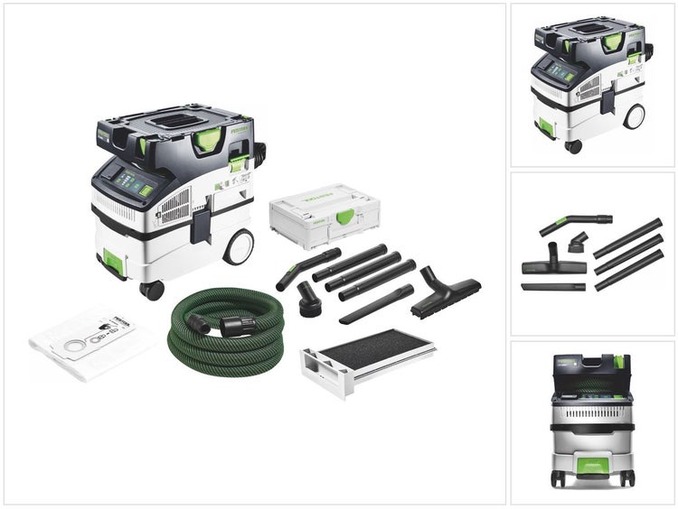 Festool CTL MIDI I Cleantec Absaugmobil 15 l Staubkl. L + Nassfilter + 6x Filtersack + Reinigungsset RS-ST D 27/36-Plus im Systainer