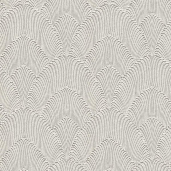 Zambaiti Tapete Barockmuster Hellgrau - 53 cm x 10 m - 661846