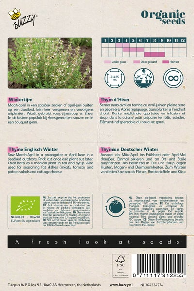 Winter Thymian Samenpackung für den biologischen Anbau