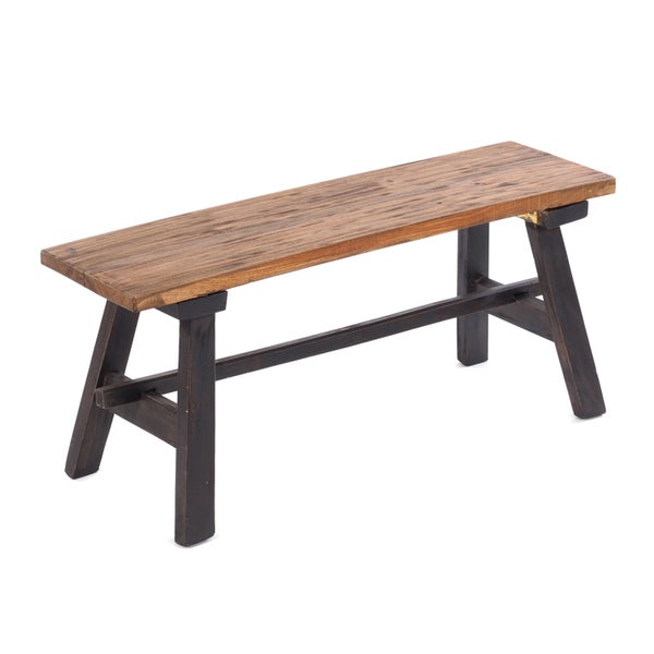 Sitzbank ANZIO 90  Mahagoni Massivholz, zusammenklappbar 04 schwarz-natur