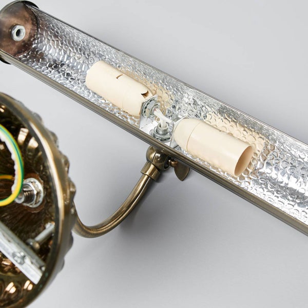 Lindby Wandlampe Bilderleuchte antik Metall Altmessing, Wandleuchte 2x E14 max. 40W Bilderlampe klassisch nostalgisch Flurbeleuchtung
