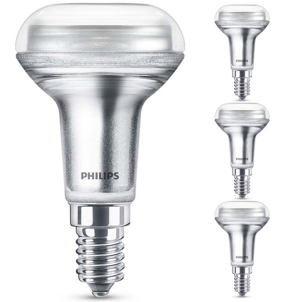 Philips LED Lampe ersetzt 60W, E14 Reflektor R50, warmweiß, 320 Lumen, dimmbar, 4er Pack