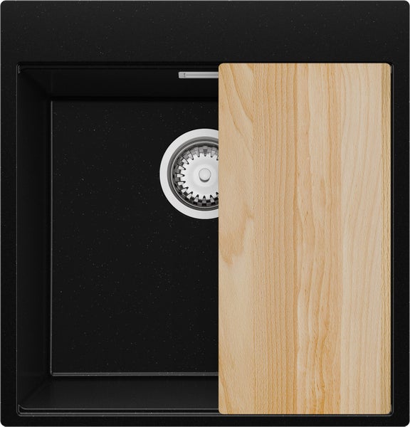 Spüle aus Granit mit Schneidebrett