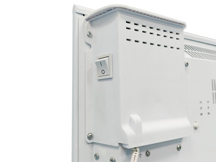 Konvektor Quality Heating Eco Slim Wifi 85 x 40 cm 1500 W Metall Weiß inkl. Wandmontage, IP24, App-Steuerung, digitaler Thermostat, Überhitzungsschutz