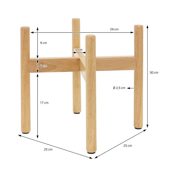 ML-Design 3er Set Blumenständer Braun aus Holz 25x25x30 cm, für Blumentöpfe bis 29 cm, robust, Pflanzenständer Blumentopfständer Blumenhocker Blumentopfhalter Deko Blumenregal Zimmerecke Pflanzenregal