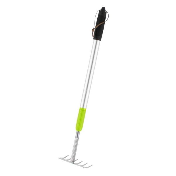 Kleinrechen (Stahl) mit Teleskopstiel