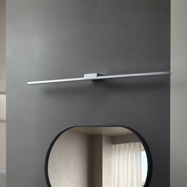 Lucande LED Wandleuchte, Wandlampe Bad Kivana (spritzwassergeschützt (Modern) in Chrom aus Aluminium (1 flammig ) - Wandleuchten Spiegelleuchte Badezimmer Wandbeleuchtung Badezimmerleuchte