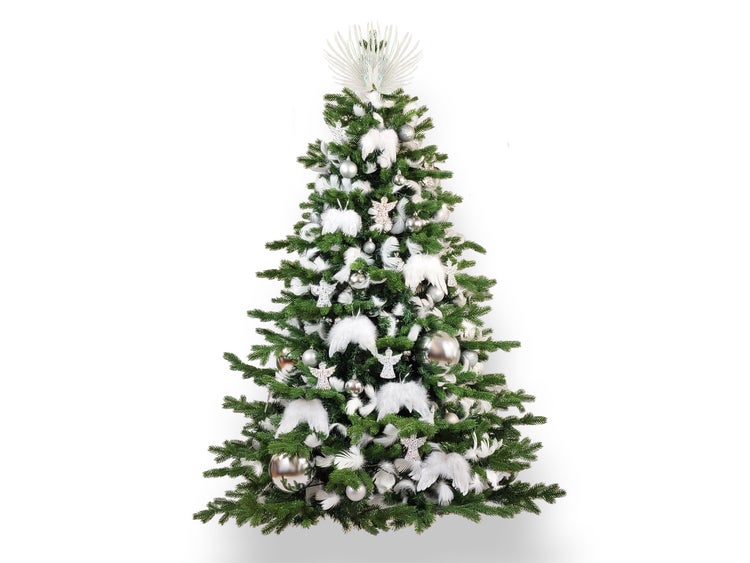 LAALU Set Weihnachtskugeln 97 Stück in Luxusbox ENGELSFLÜGEL für Weihnachtsbäume 120-210 cm