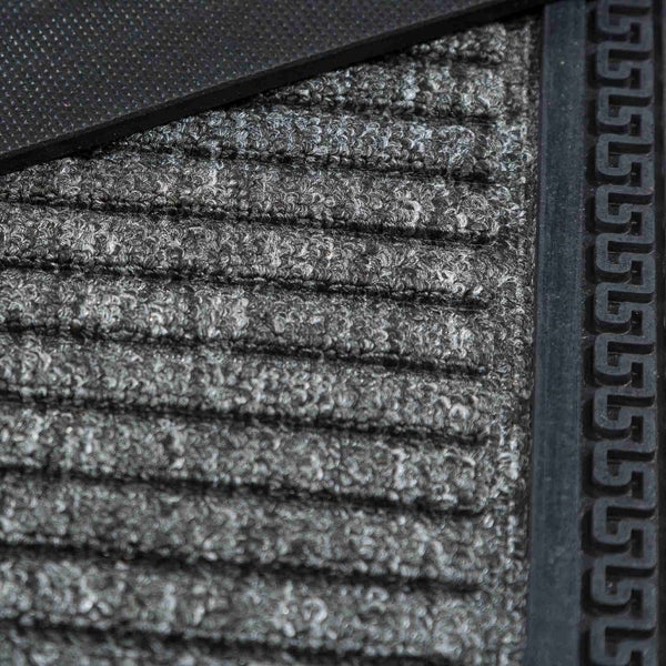 Detailansicht einer Fußmatte mit Profil und Muster