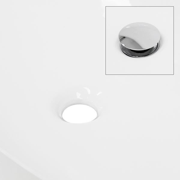 ECD Germany Design Waschbecken Waschtisch 640 x 365 x 130 mm aus Keramik Weiß - Aufsatzbecken Aufsatzwaschbecken Handwaschbecken Aufsatzwaschtisch Spülbecken Wasserfall Waschschale Waschschüssel
