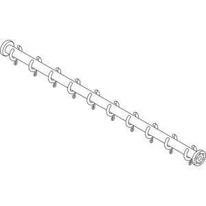 Gardinenstange mit Ringen zur Wandmontage