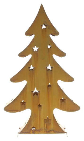 Dekorativer Weihnachtsbaum aus Metall mit Sternenmuster