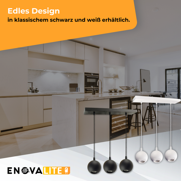 Hängeleuchte in einer modernen Küche. Erhältlich in zwei Ausführungen.