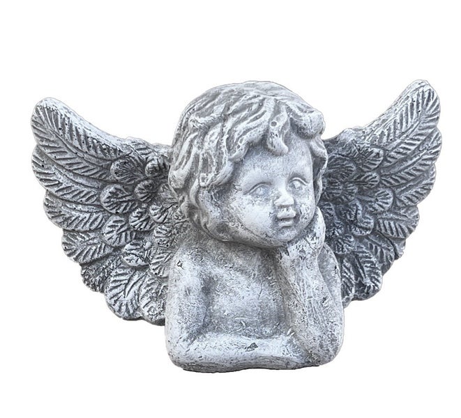 Gartenfigur Engel als steinerne Dekofigur für den Außenbereich