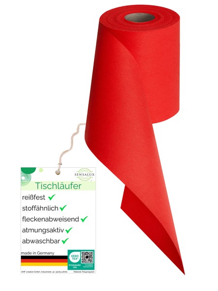 Sensalux NATURE Tischläufer - 0,15m x 25m Rosenrot