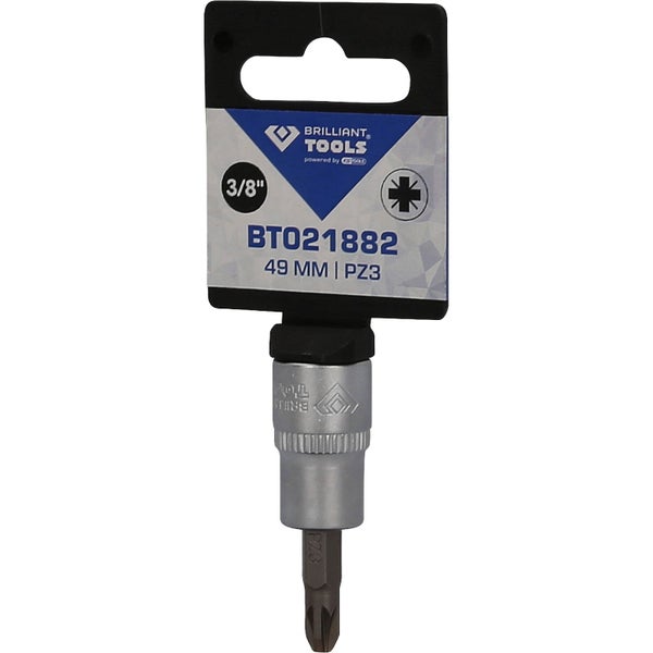 Brilliant Tools Steckschlüssel-Bit 3/8 Zoll mit 49 Millimeter und PZ3