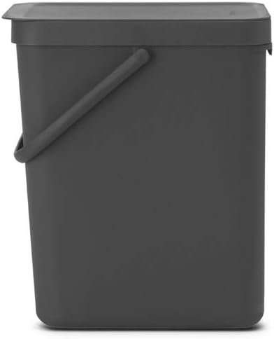 Brabantia Abfallsammler Mit Stay Open Deckel 25 Liter HxBxT 40 x 26,8 x 34,5 cm Kunststoff Dunkelgrau