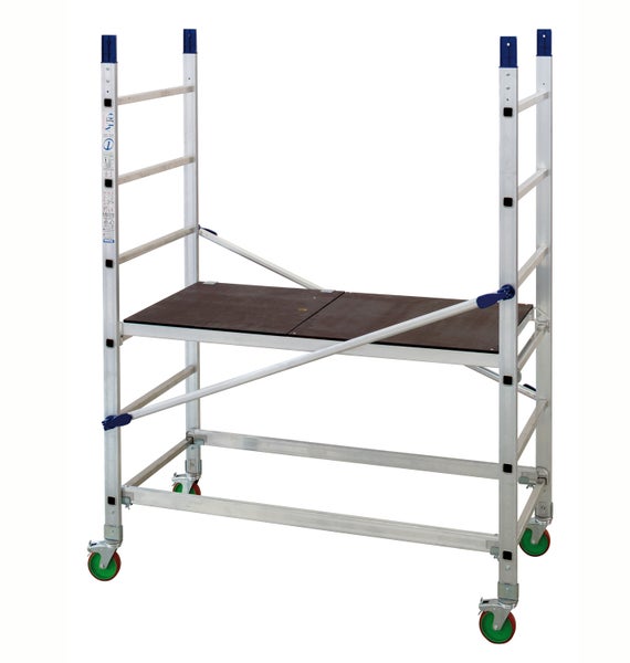 Rollgerüst mit Plattform für Bau- und Renovierungsarbeiten
