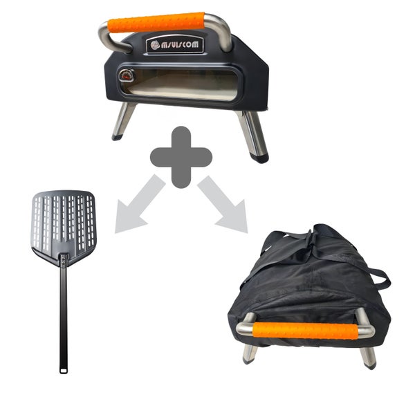 Pizzaofen-Set mit Pizzaschieber und Tragetasche