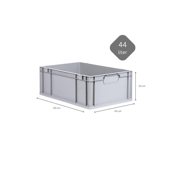 PROREGAL Spar Set 5x Eurobox Nextgen Economy Mit Auflagedeckel & 4x Schiebeschnappverschlüsse Grün Griffe Geschlossen HxBxT 22 x 40 x 60 cm 44 Liter