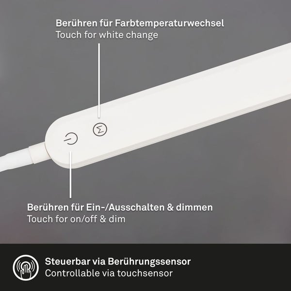 LED Klemmleuchte Klemmlampe Dimmbar CCT 8 W weiß Metall-Kunststoff Briloner