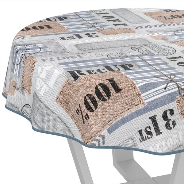 Runde Tischdecke mit Patchworkmuster für den Tisch