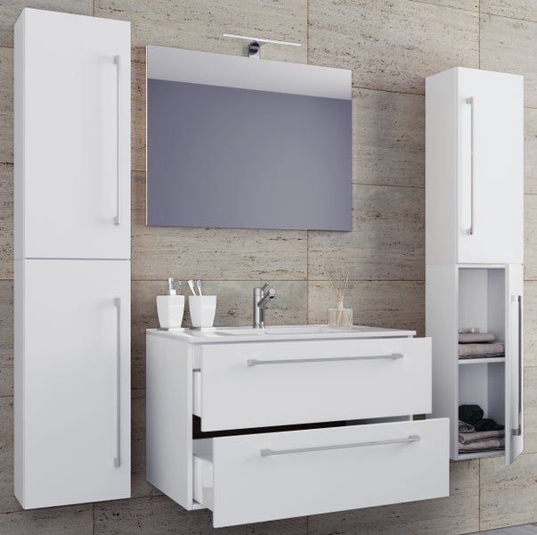 5-tlg. Waschplatz Waschtisch Badinos Schublade SP