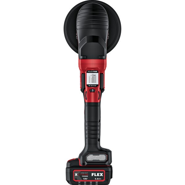 FLEX Akku Poliermaschine PE 150 18-EC mit 18 Volt Lithium Ionen Akku für professionelle Oberflächenbearbeitung