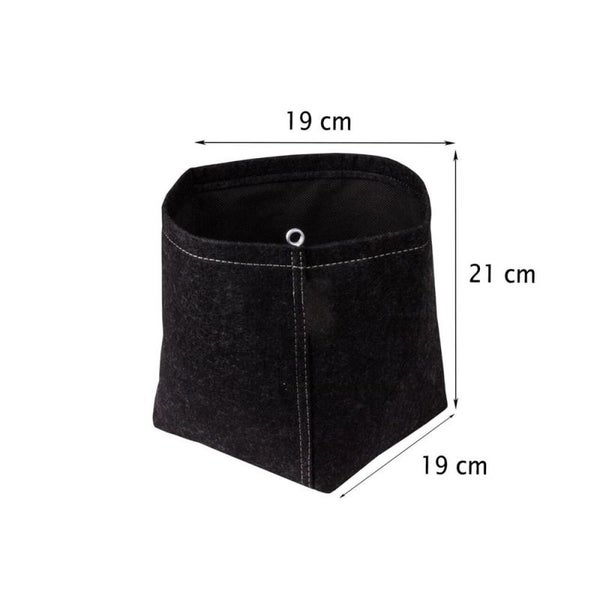 Stofftopf 8L – Robuster Pflanzsack aus Vlies (19x19x21 cm) – Wiederverwendbarer & atmungsaktiver Pflanzenkübel für Indoor & Outdoor – Für kräftiges Wurzelwachstum & gesunde Pflanzen
