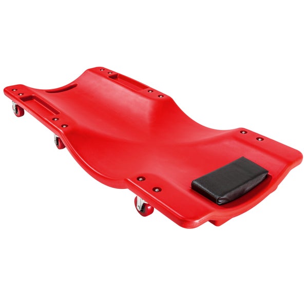 Werkstatt Rollbrett tectake  Belastbarkeit 150 kg mit 6 x 360° Rollen rot