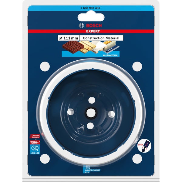 Bosch Expert Lochsäge mit 111 Millimeter Durchmesser für Baumaterialien