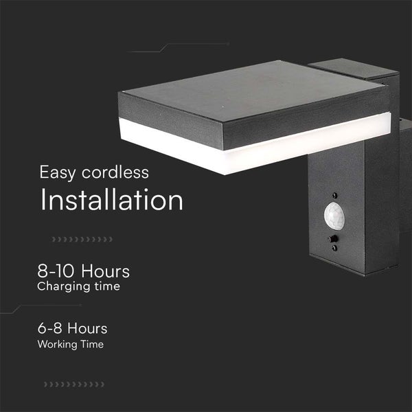 Solarleuchte zur Wandmontage mit Bewegungsmelder