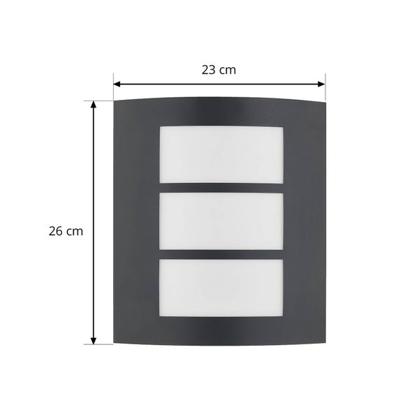 Lindby Vimal (spritzwassergeschützt (Modern) in Schwarz aus Aluminium (1 flammig, E27)