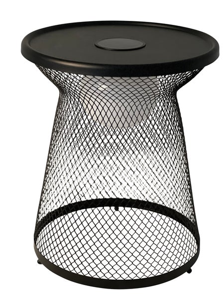 Solarlampe / Solartisch LUNA Ø 36 x 43 cm, anthrazit, schwarz