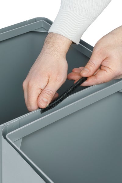 PROREGAL Robuster Wertstoffsammler Mit Abnehmbarem Deckel 70 Liter HxBxT 70 x 32 x 32 cm Verzinkter Stahl Braun