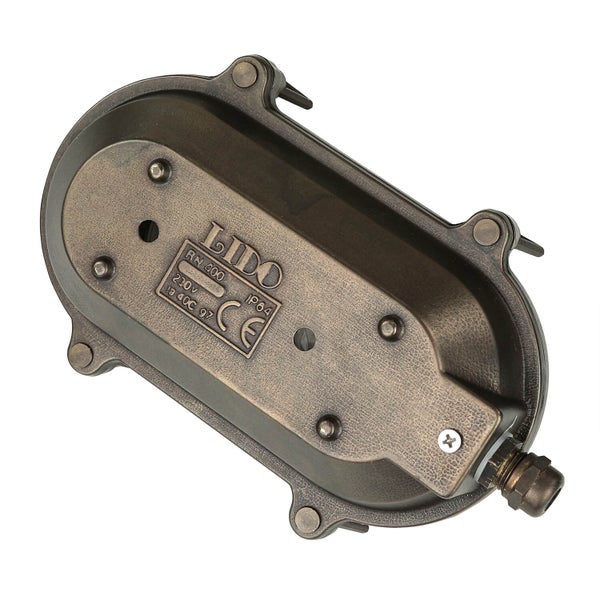 Ovale Außenleuchte zur Wandmontage