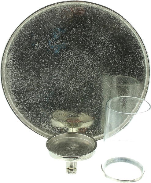 Dekoleidenschaft Wandkerzenhalter Noble, rund, aus Aluminium in Antik Optik, silber, Windlicht, Kerzenleuchter, Wanddeko, Kerzenwandhalter, Wandleuchter