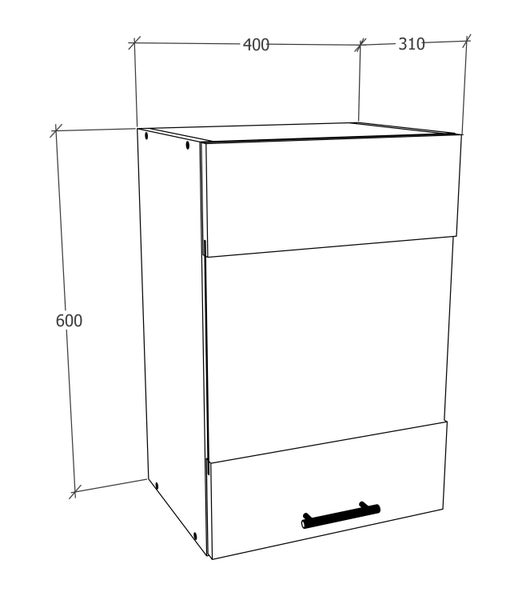 Küchenschrank B. 40 cm Hängeschrank Küche Esilo