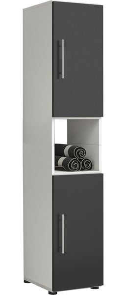 Holz Badmöbel Badschrank Hochschrank Flandu