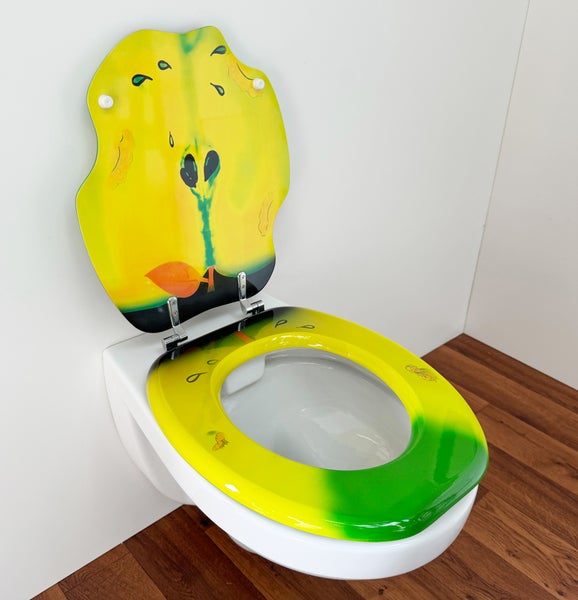 ADOB Design WC Sitz Apple, Holzkern lackiert, verstellbare Metallscharniere, universalpassend