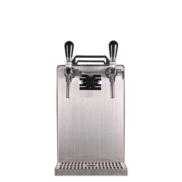 Komplett Set Zapfanlage, Bierzapfanlage STREAM 50, Durchlaufkühler 2-leitig, 55 Liter/h - Silver Edition, Flach, NC Adapter