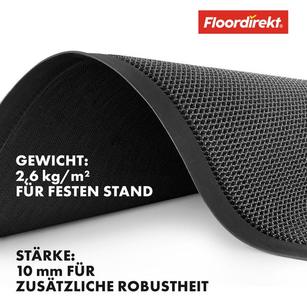 FLOORDIREKT Fußmatte Imperial 1000 - Innovatives 3D-Netz zur effektiven Filterung - Anthrazit - 90 x 120 cm