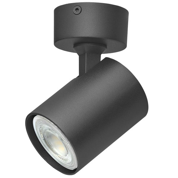 Bora LED Deckenstrahler GU10 2700K 450lm 2,5W schwenkbar 1-flammig schwarz Leuchte Innenbeleuchtung Spotstrahler Wohnraum