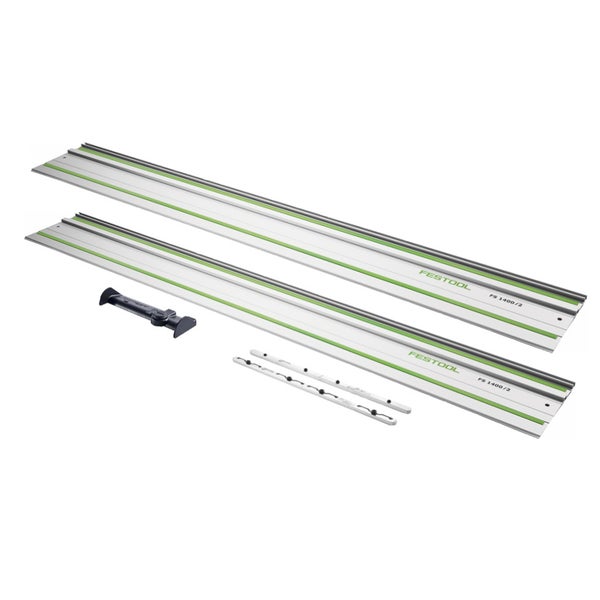 Festool FS 1080/2 Führungsschiene 1080 mm ( 491504 ) für Hand, Tauch und Stichsägen / Oberfräse + FS/2-AW Abweiser + FSV/2 Verbindungsstück