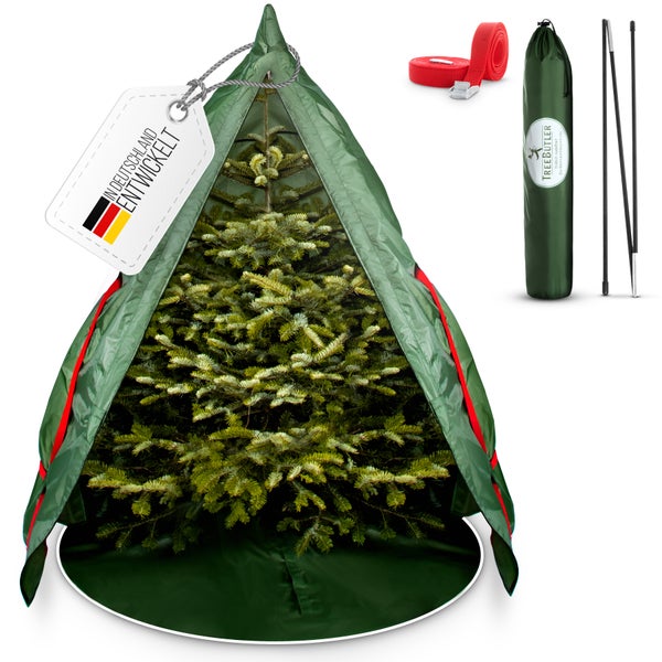 TreeButler Pro – Weihnachtsbaum Sack für nadelfreien Transport & Entsorgung, Bäume bis 2,2m, robustes Oxford-Material, Weihnachtsbaum Hülle, Baum-Aufbewahrung, wiederverwendbar, nachhaltig