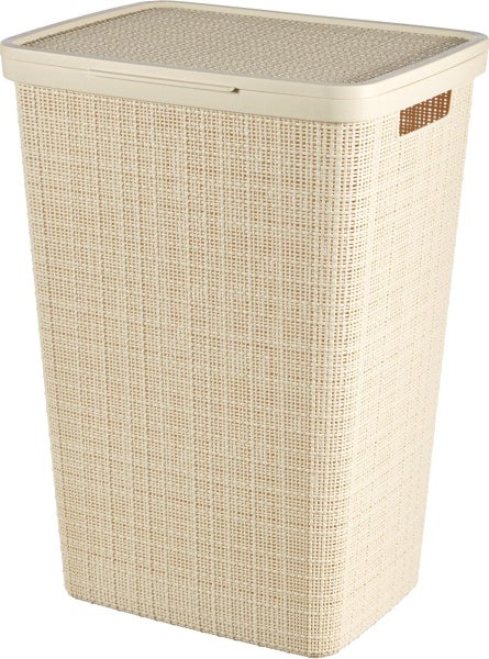 Curver Wäschekorb Jute mit Deckel - 2er Set