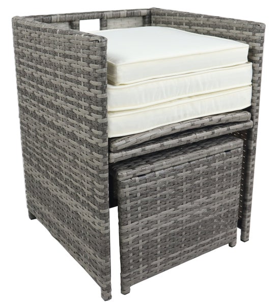 9-tlg Sitzgruppe Gartenmöbel Set Rattan Raloso