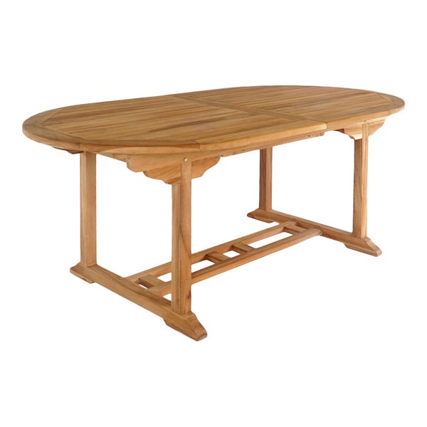 Salamanca Gartentisch mit Zusatzplatte Teak. 90 X 240 X 75 cm