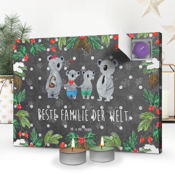 Mr. & Mrs. Panda Duftkerzen Adventskalender Koala Familie zwei - Schwarz