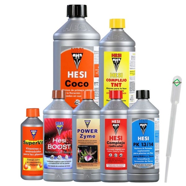 Hesi 7-Teiliges Coco Dünger Set XL – Komplettset für Erfolgreichen Coco Grow | Für Gesundes Wachstum, Blüte & Hohe Erträge | Einfach Anwendung für Anfänger & Profis | Inklusive Nährstoffe für alle Wachstumsphasen
